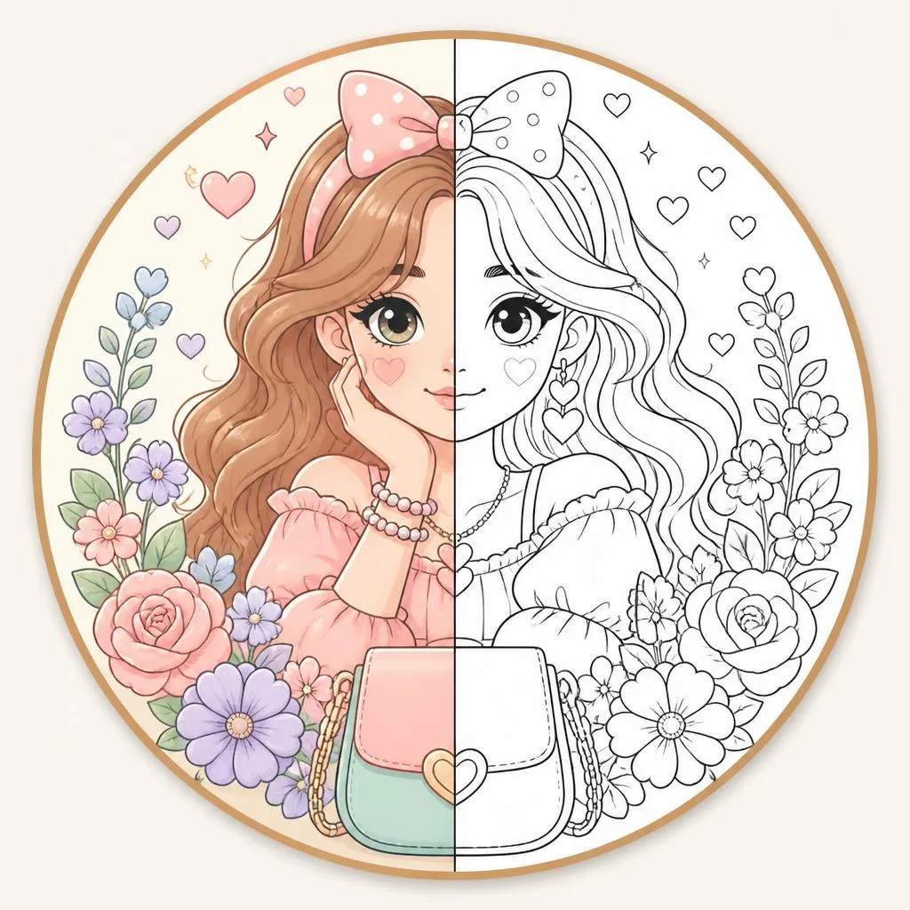 For Girls coloring pages