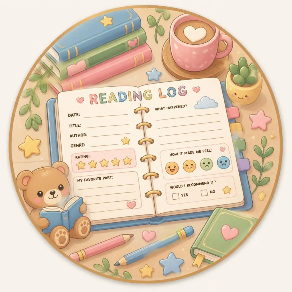 Reading Log coloring pages