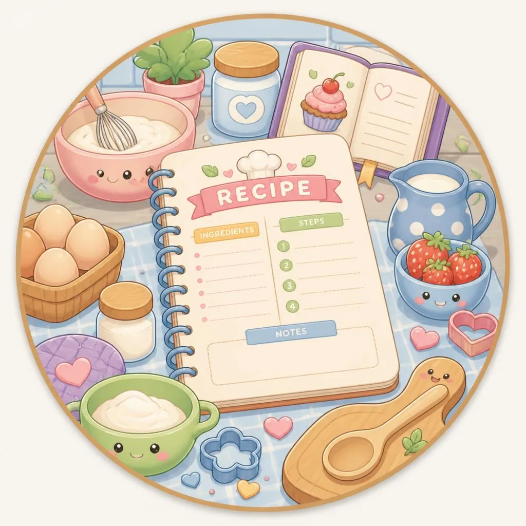 Recipe Template coloring pages