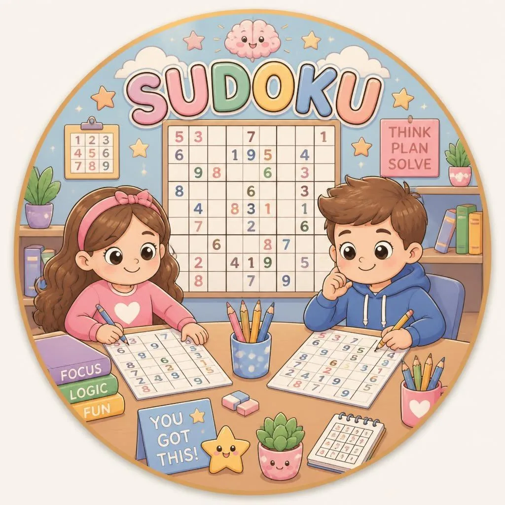 Sudoku for Kids coloring pages