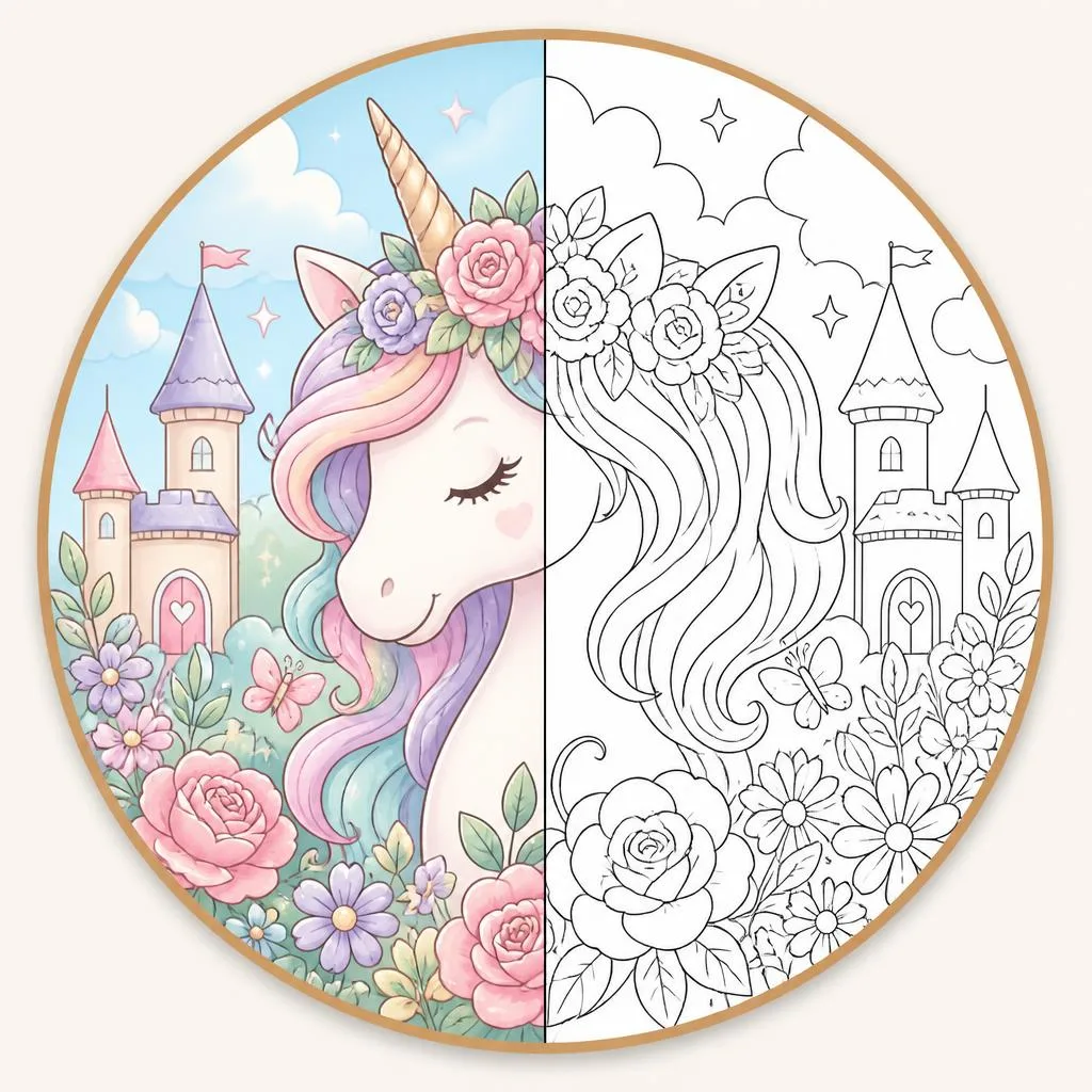 Unicorns coloring pages